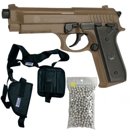 Pack Taurus PT92 Replicas 210117 Cybergun - Metal TAN