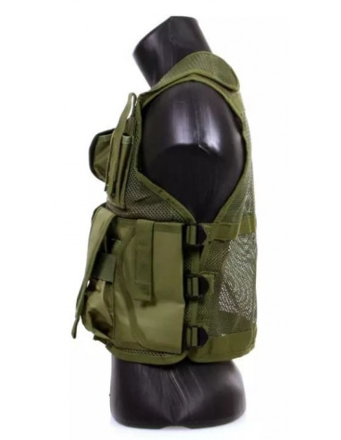 DMoniac Veste tactique Recon OD 8 Poches et holster 911303