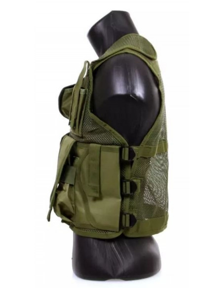 DMoniac Veste tactique Recon OD 8 Poches et holster 911303