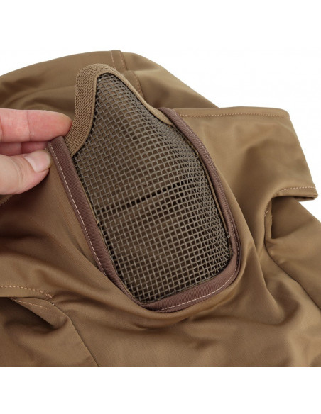 Cagoule "Cobra" Coyote avec Grille Stalker (Swiss Arms)
