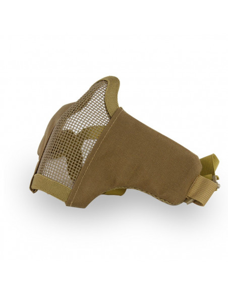 Demi-masque de protection Stalker Evo COYOTE - Swiss Arms® - Avec grille métal et renforts