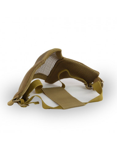 Demi-masque de protection Stalker Evo COYOTE - Swiss Arms® - Avec grille métal et renforts