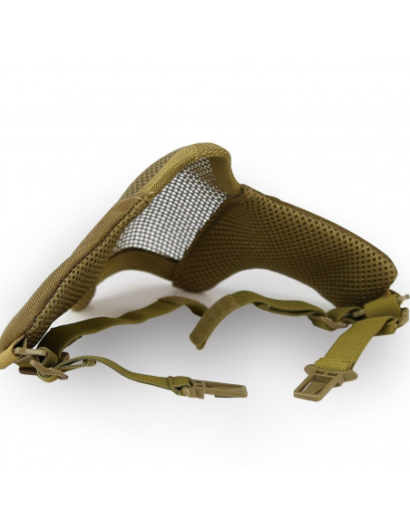 Demi-masque de protection Stalker Evo COYOTE - Swiss Arms® - Avec grille métal et renforts