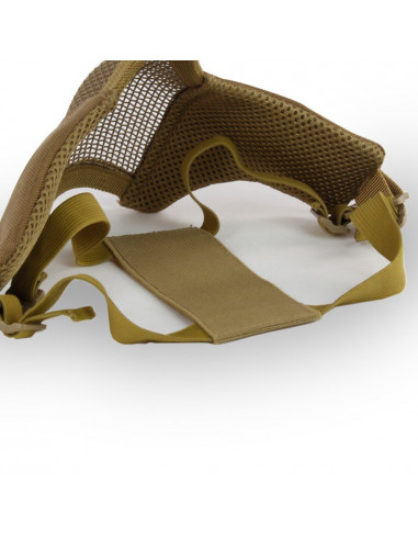 Demi-masque de protection Stalker Evo COYOTE - Swiss Arms® - Avec grille métal et renforts
