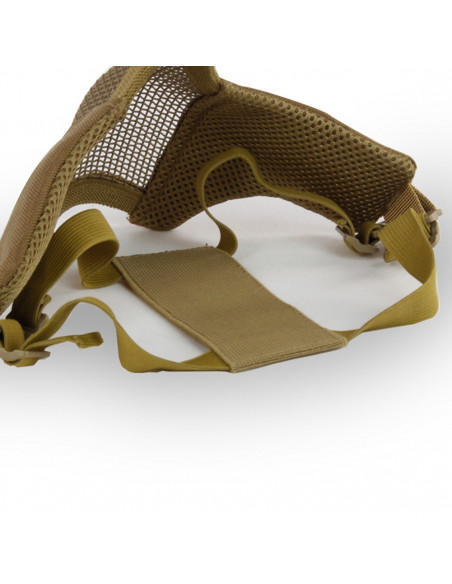 Demi-masque de protection Stalker Evo COYOTE - Swiss Arms® - Avec grille métal et renforts