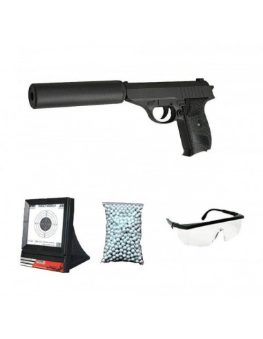 Pack airsoft Cadeau G3A w/ Silencieux + Lunette + Billes + Cible Filet (Galaxy)