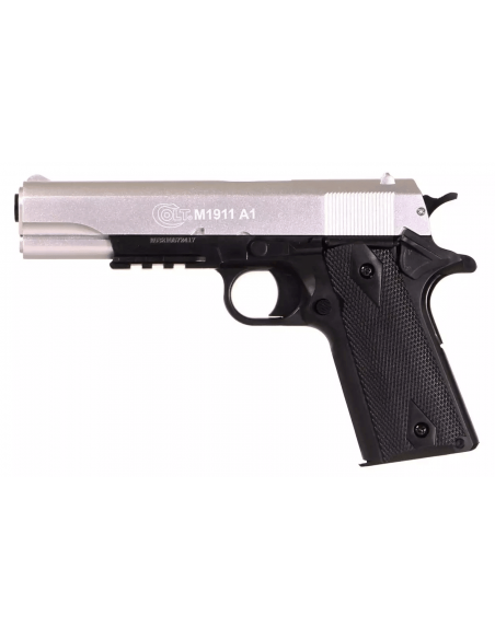 Pack Colt 1911 Metal Slide Dual Tone Silver/Black (Cybergun)