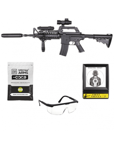 Pack airsoft MR 799 style M4-S System commando à ressort (Well)