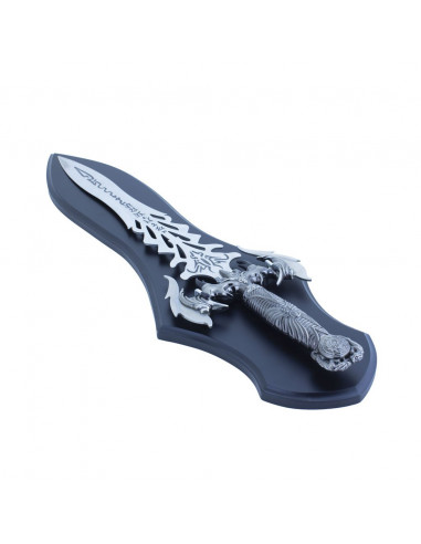 Épée décoration murale Style Gothique - 60 cm - Métal sur socle en bois