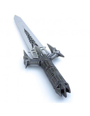 Épée décoration murale en métal argenté - 43 cm