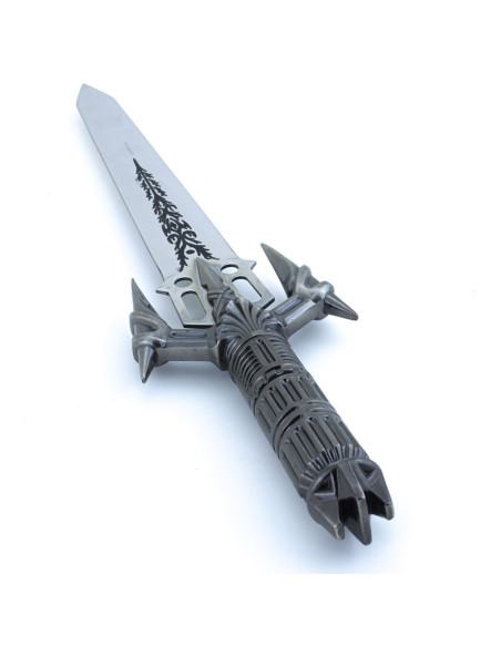 Épée décoration murale en métal argenté - 43 cm