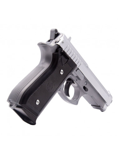 Réplique airsoft Taurus PT92 HPA series spring Cybergun - Métal Noir / argent