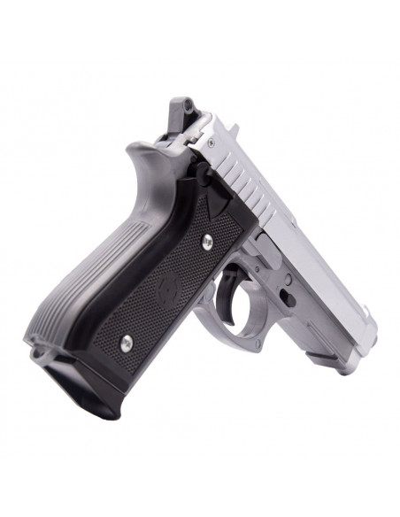 Réplique airsoft Taurus PT92 HPA series spring Cybergun - Métal Noir / argent