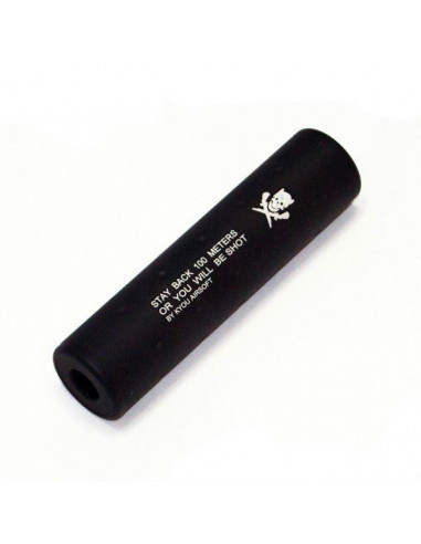 Silencieux métal Tête de mort noir 13 cm