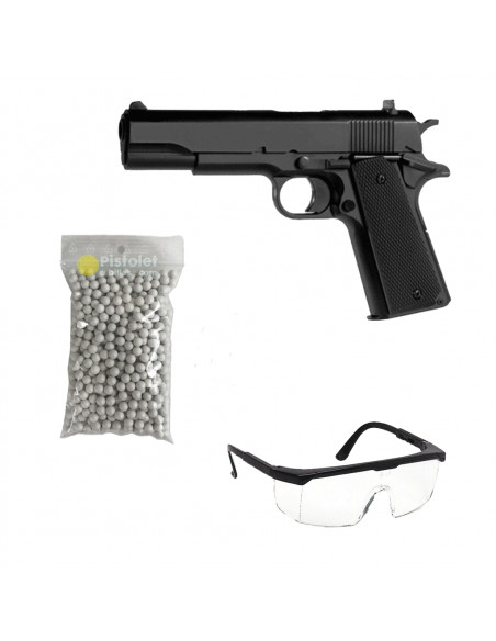 Pack airsoft M1911 KWC spring noir (KWC)