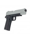 Colt 1911 Métal Slide Dual Tone Silver/Black (Cybergun)