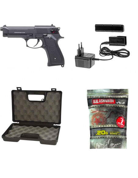 Pack airsoft M9 AEP Noir (Cyma)