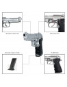 Réplique airsoft HFC HA-118 silver Style M9