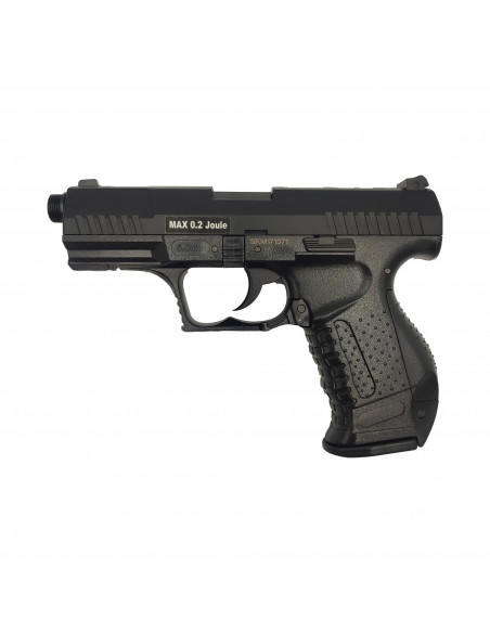 Réplique airsoft HFC HA-124 Noir Style P99 avec silencieux