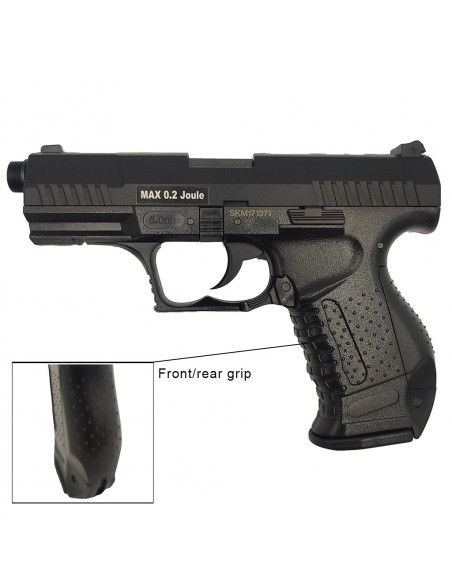 Réplique airsoft HFC HA-124 Noir Style P99 avec silencieux