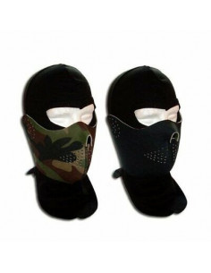 Demi masque réversible noir / camouflage
