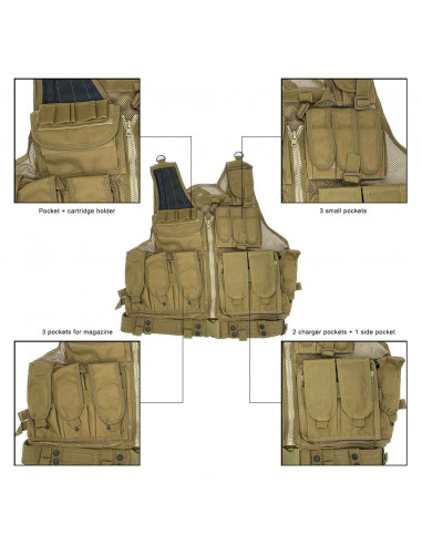 Veste Holster Mesh Recon Désert (S&T)