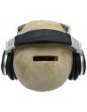 Tirelire en Polyresine / Crâne avec Casque Audio et Lunettes de Soleil / Avec serrure