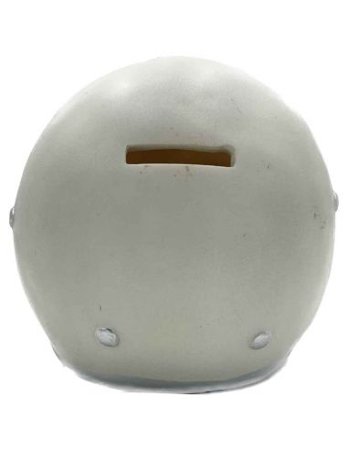 Tirelire crâne avec Casque et Lunettes de Soleil - En Polyrésine