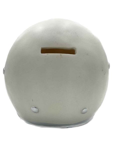 Tirelire crâne avec Casque et Lunettes de Soleil - En Polyrésine