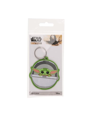 Porte-clé Fantaisie / Star Wars Baby Yoda Mandalorian / Dimensions : 6,5 x 6 cm