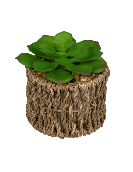 Pot et plante Artificielles  / Dimensions : 8 x 17 cm