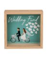 Tirelire en Bois pour un Mariage "Wedding Fund" -  Dimensions : 20 x 20 cm