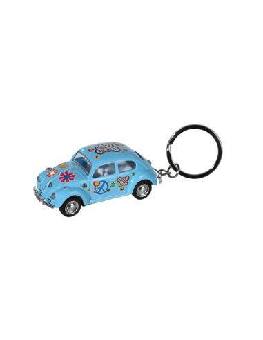 Porte-clés en Métal Cox 1967 Flower Power / Voiture  à Friction