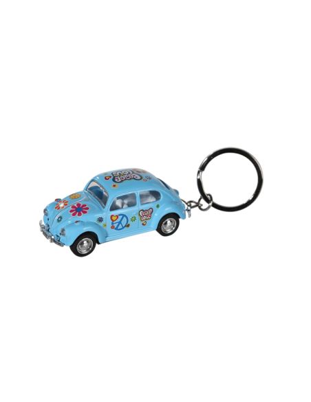 Porte-clés en Métal Cox 1967 Flower Power / Voiture  à Friction
