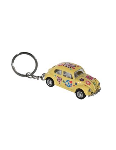 Porte-clés en Métal Cox 1967 Flower Power / Voiture  à Friction