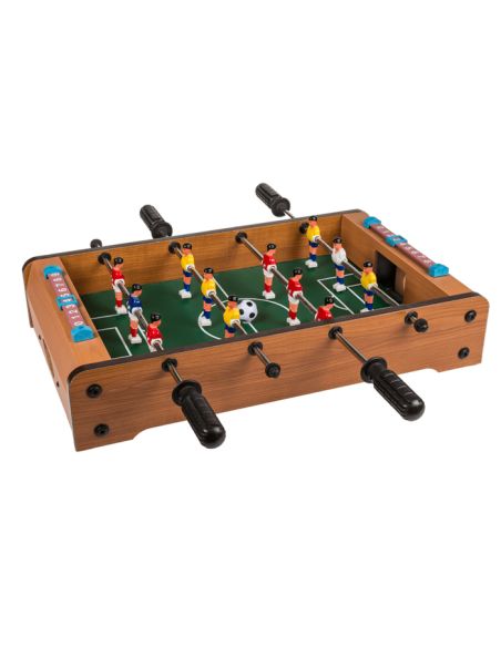 Jeu De Table Baby-Foot avec 2 Panneaux de Score et 2 Balles / Matière : Bois, Métal et Plastique Haute Résistance / Dimensions :