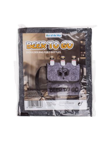 Sac à Bandoulière pour 3 bouteilles de bières / Dimensions : 20 x 21 cm