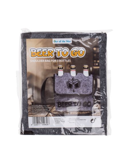 Sac à Bandoulière pour 3 bouteilles de bières / Dimensions : 20 x 21 cm
