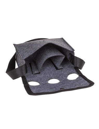 Sac à Bandoulière pour 3 bouteilles de bières / Dimensions : 20 x 21 cm