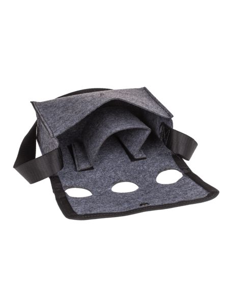 Sac à Bandoulière pour 3 bouteilles de bières / Dimensions : 20 x 21 cm