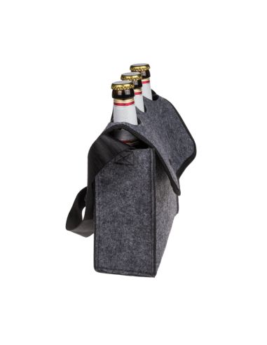 Sac à Bandoulière pour 3 bouteilles de bières / Dimensions : 20 x 21 cm