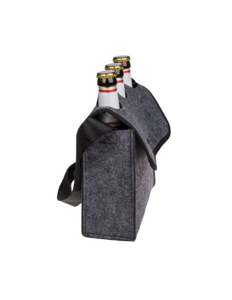 Sac à Bandoulière pour 3 bouteilles de bières / Dimensions : 20 x 21 cm
