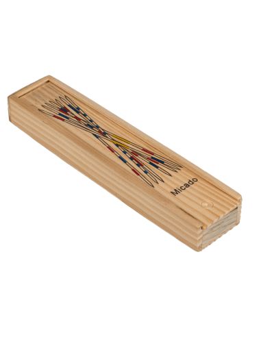 Jeu de Mikado en Bois avec Boite de Rangement / Dimensions : 19,5 x 4 x 2,5 cm
