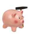 Tirelire Cochon Rose avec Marteau - Dimensions : 12,5 x 10,5 x 9,5 cm