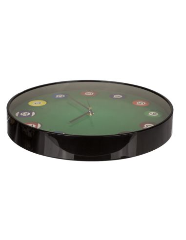 Horloge Murale avec Motif Billard / Diamètre : 30,5 cm
