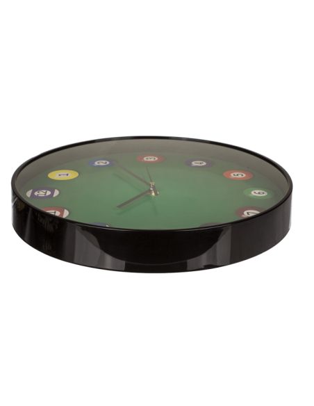 Horloge Murale avec Motif Billard / Diamètre : 30,5 cm