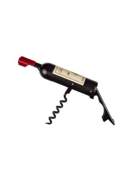Tire-bouchon et Ouvre-bouteille / Mini Bouteille de Vin Aimantée / Dimensions : 11,5 x 2 cm