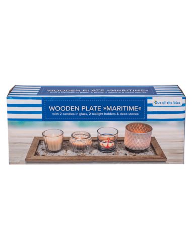 Plateau Rectangulaire en Bois Style Maritime