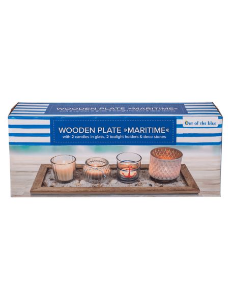 Plateau Rectangulaire en Bois Style Maritime