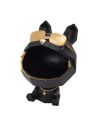 Sculpture Bulldog Noir à  Lunettes Vide Poche / Hauteur 23 cm